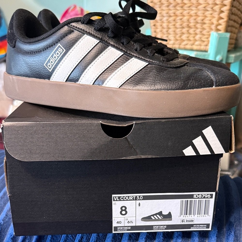 Adidas VL Court 3.0 Black and White Sneakers